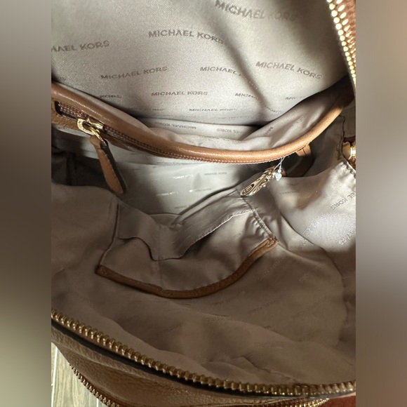 Michael Kors brown Leather back pack. - Picture 3 of 6